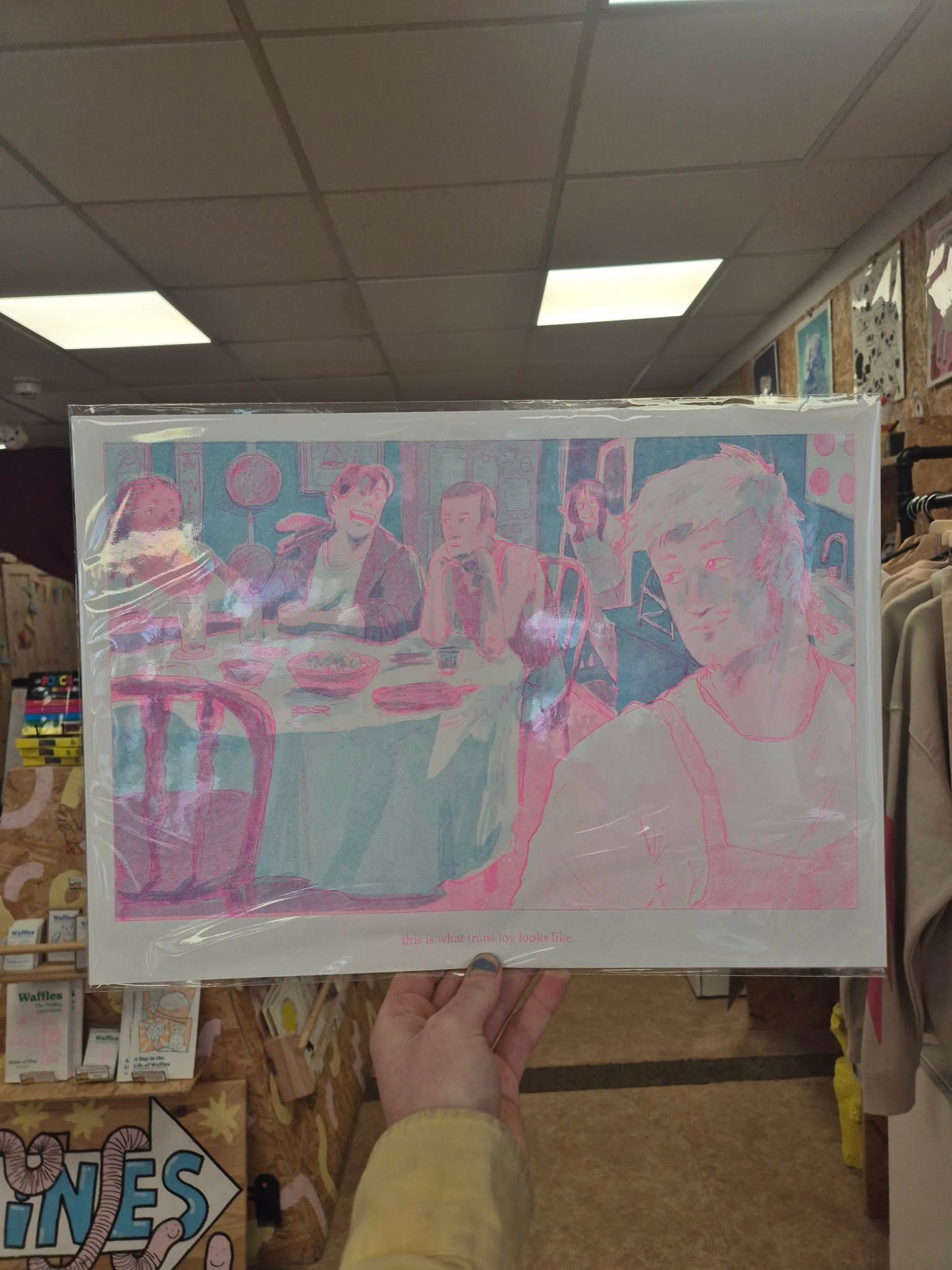 Trans Joy Riso Print by Archie McKenzie