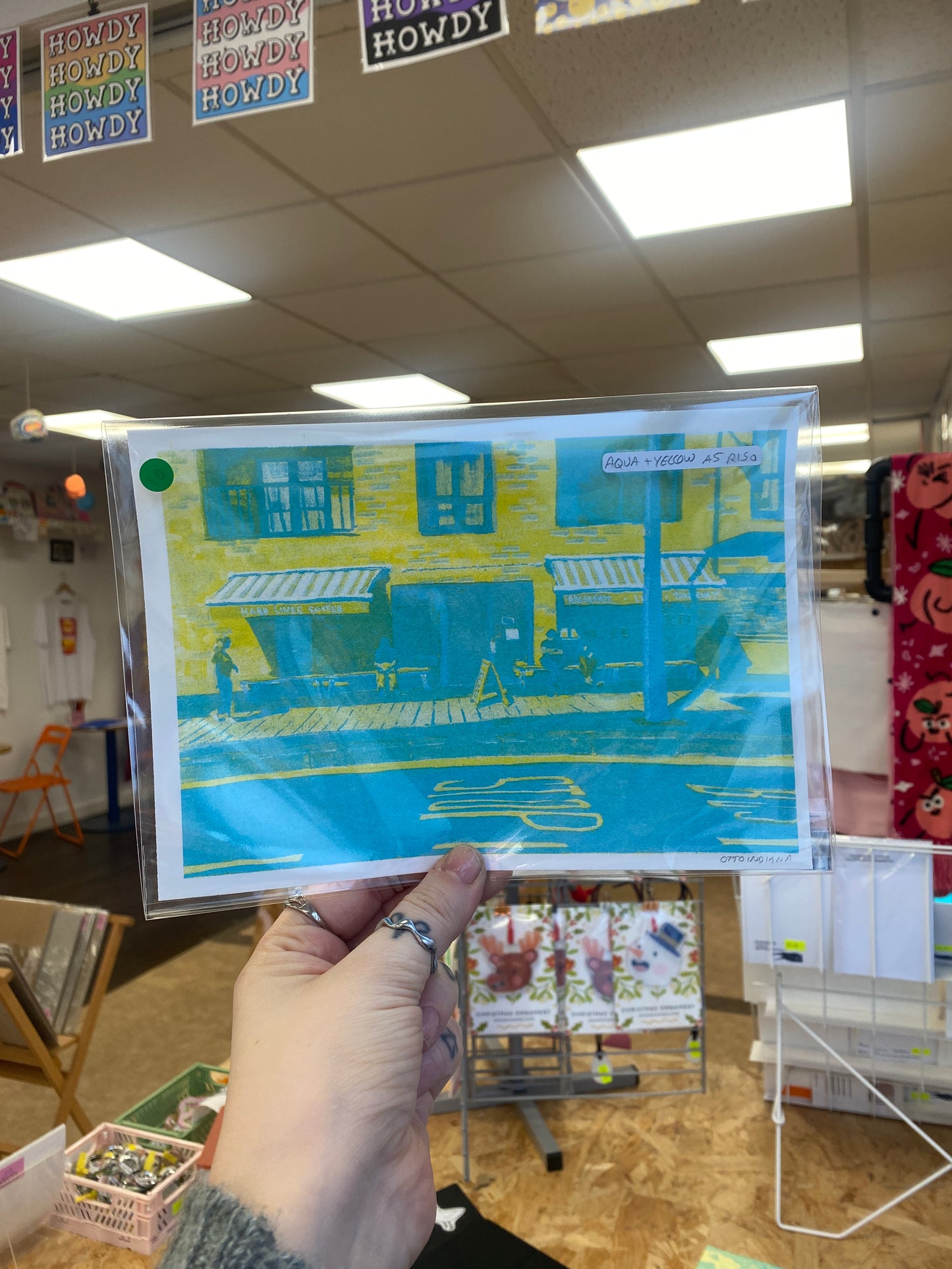 Hard Lines Risograph Print by Otto Indiana
