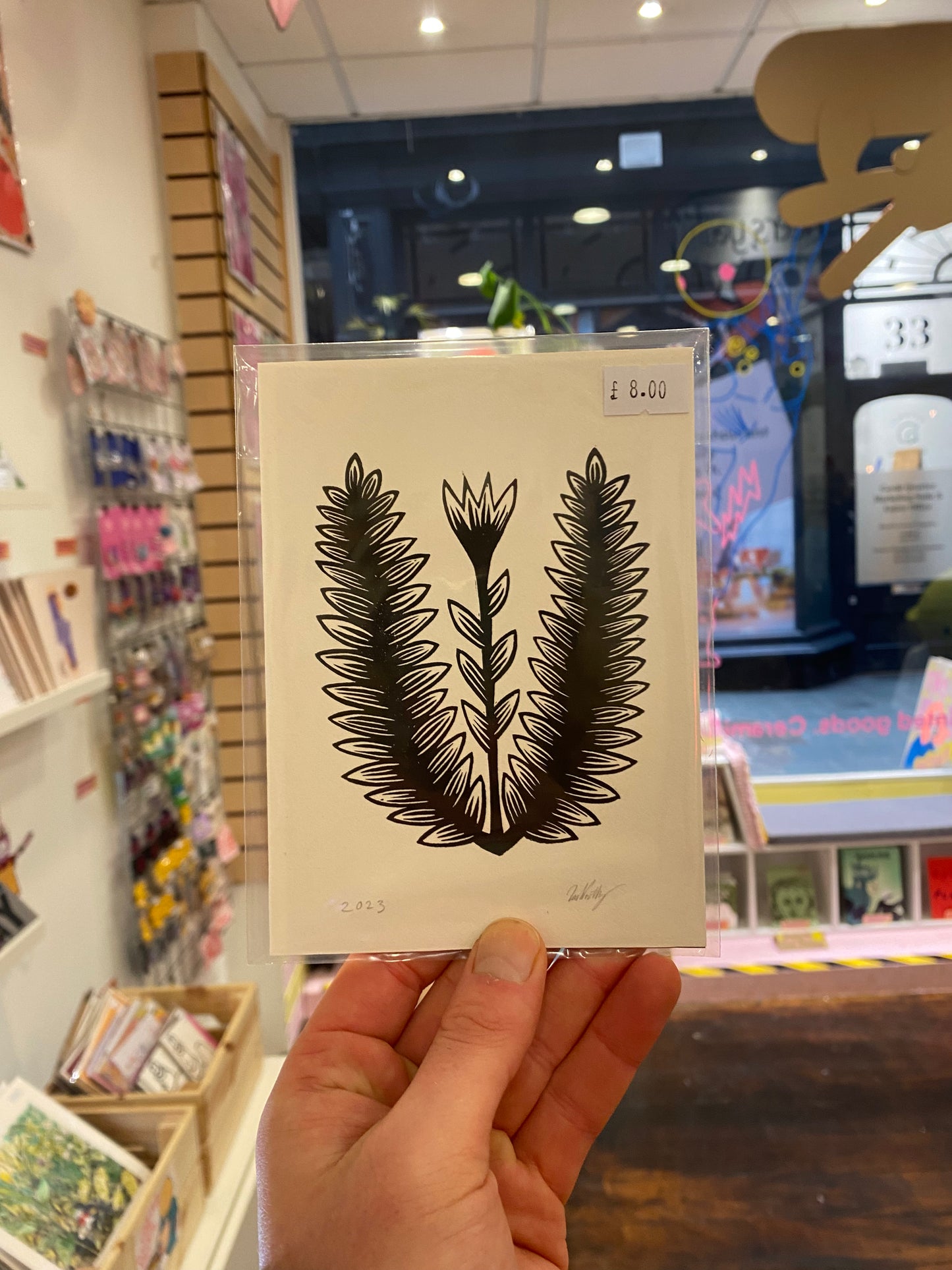 Paul Worthy - A6 Succulents Lino Prints