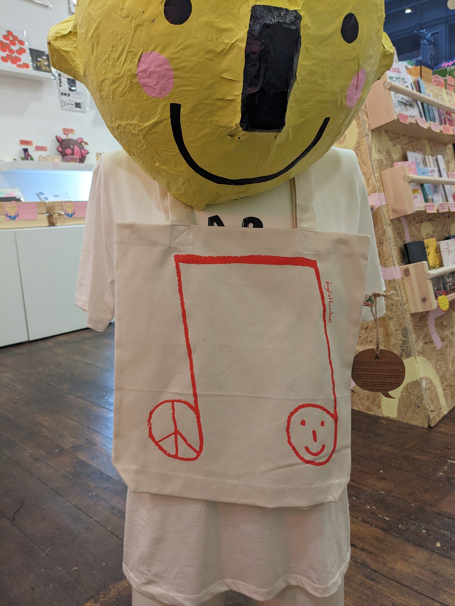 BigFatBambini - Music = Peace Tote Bag