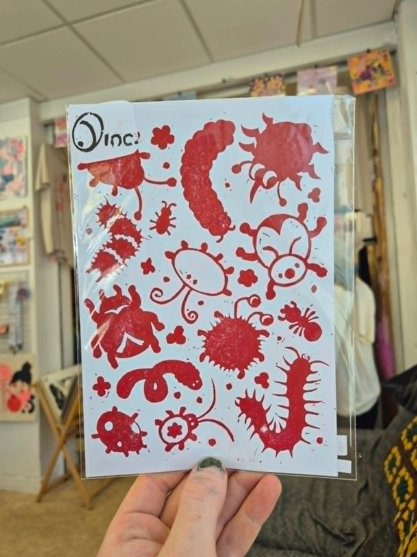 A5 Lino Prints by CrabapplesInc