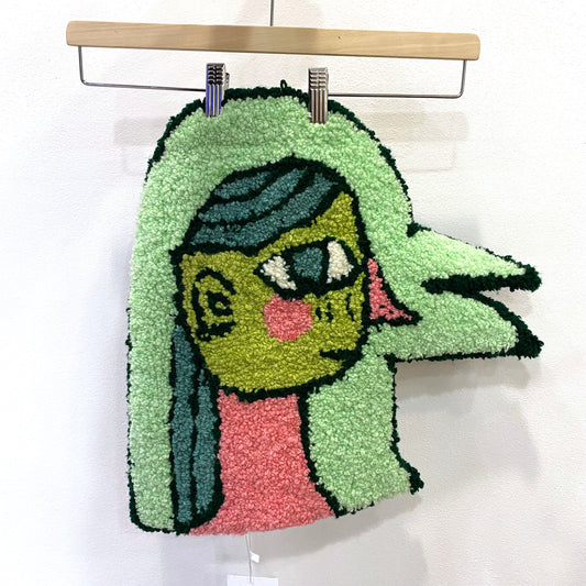 Eleanor Sykes - Tufted Rug, Green Bird