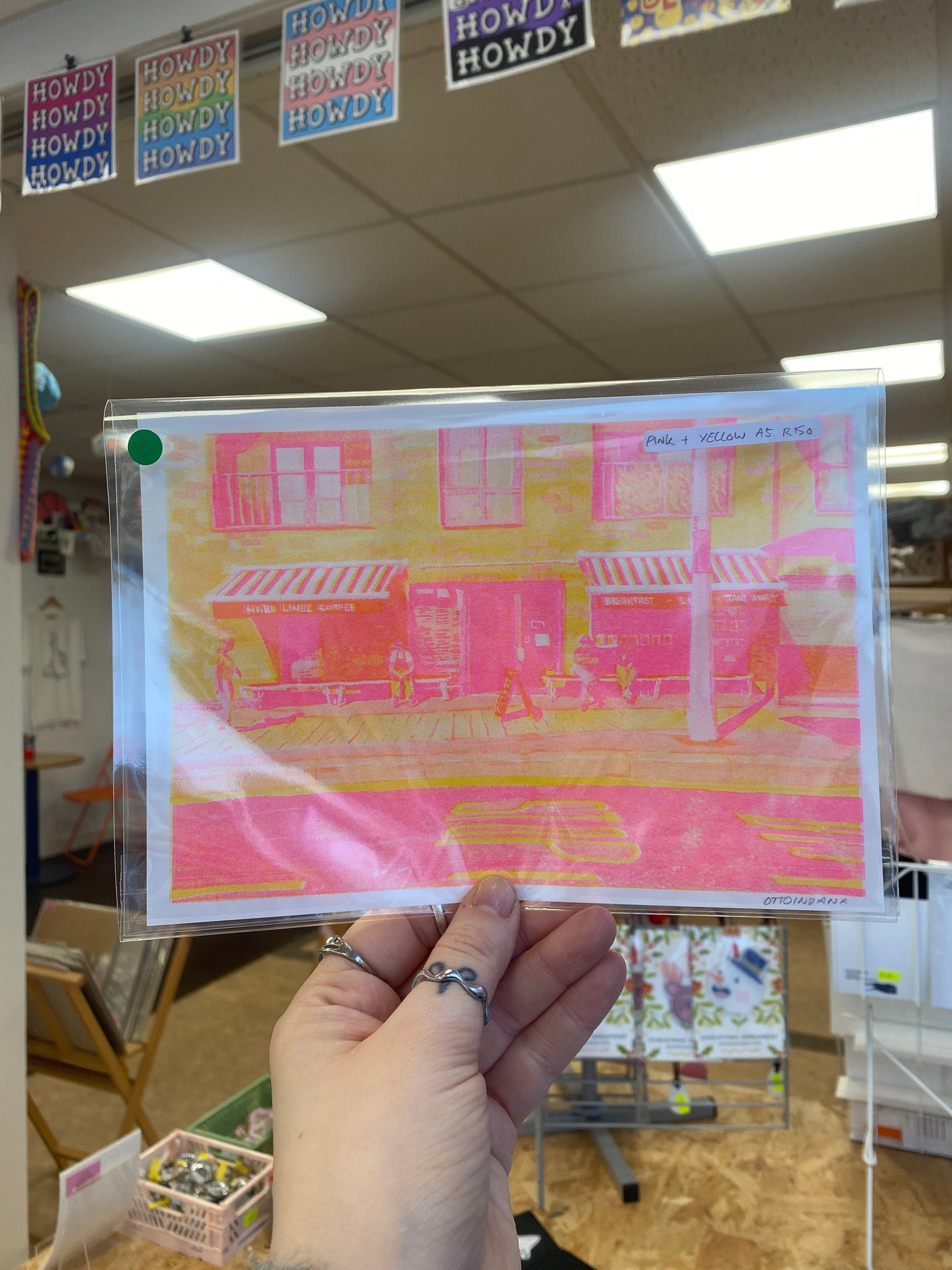 Hard Lines Risograph Print by Otto Indiana