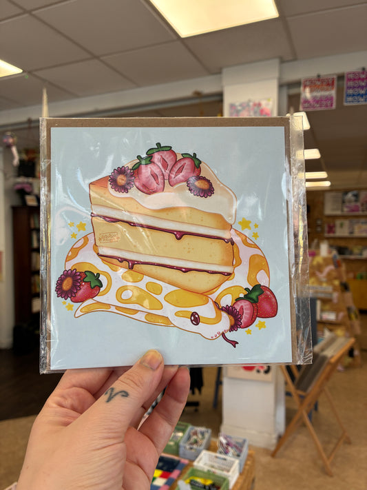 Cake Snake Card by Squishy Fauna
