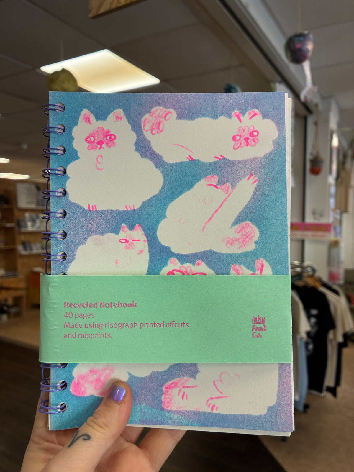 A5 Recycled Risograph Notebooks by Inky Fruit Co. !