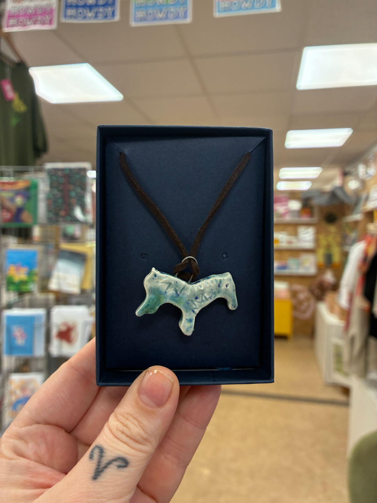 Ceramic Pendants w/ leather strap by its_kayy !