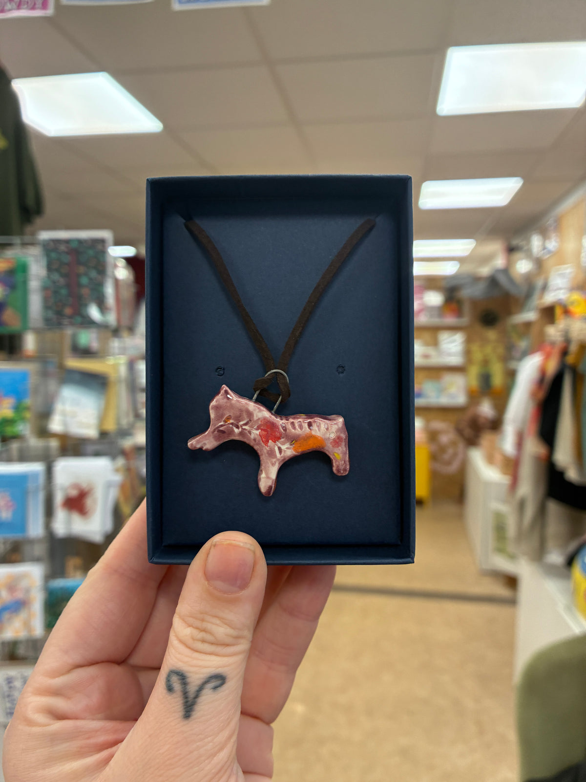 Ceramic Pendants w/ leather strap by its_kayy !