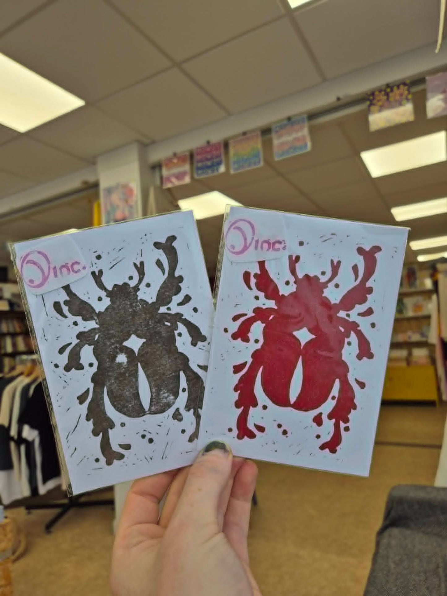 Mini Lino Prints by CrabapplesInc