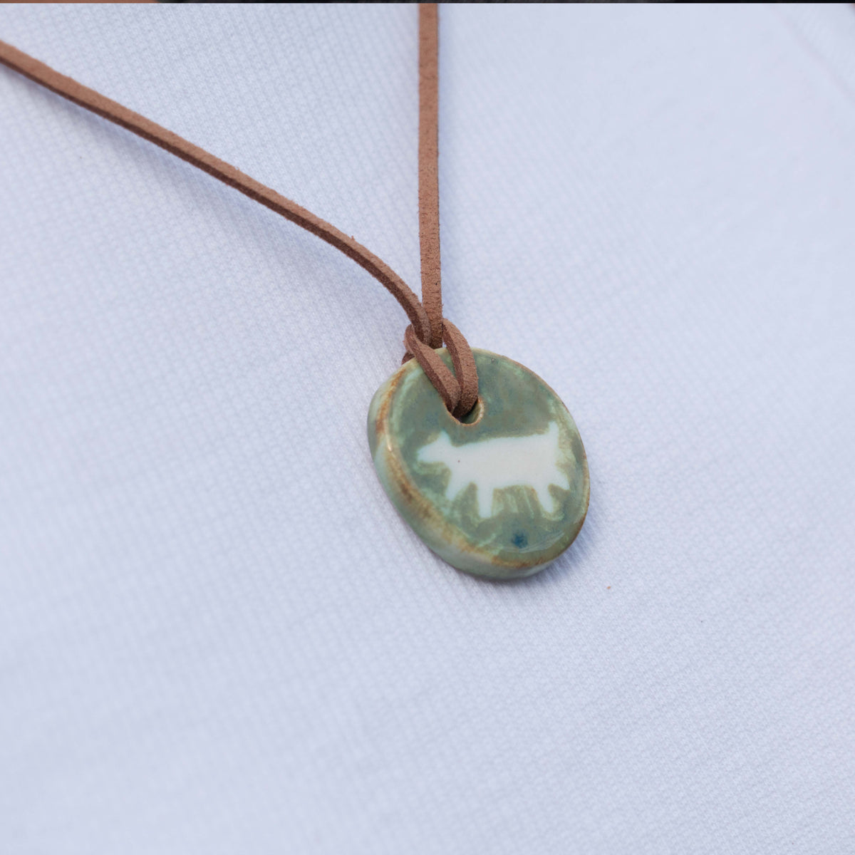 Ceramic Pendants w/ leather strap by its_kayy !