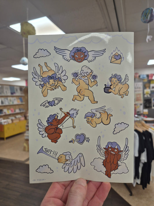 Cheeky Cherub Sticker Sheet by Pigeon
